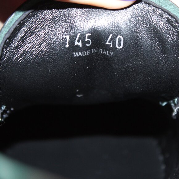 NWB PRADA Triangle Loafer Loafers Flats Bosco 40 - Picture 6 of 7